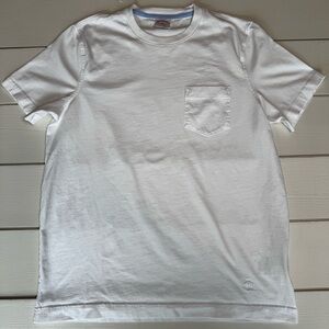 Brooks Brother Classic White Pocket Crewneck T-Shirt